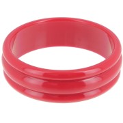 Bracelet jonc épais en résine opaque 66 mm - Rouge foncé x1|raw }}