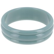 Bracelet jonc épais en résine opaque 66 mm - Celadon x1|raw }}