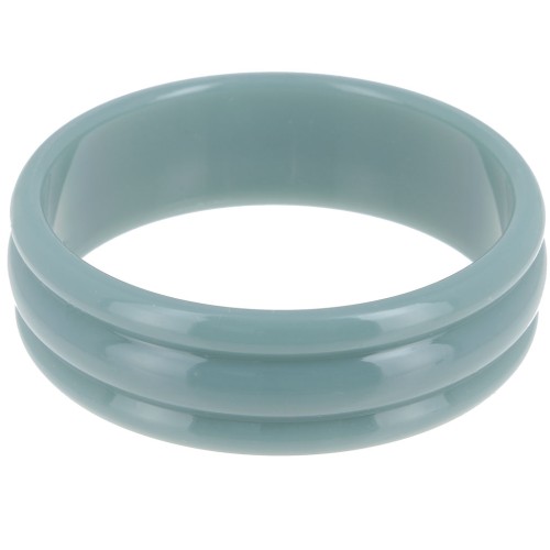 Bracelet jonc épais en résine opaque 66 mm - Celadon x1