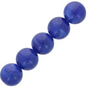 Perles en résine opaque 6 mm - Bleu marine marbré x20|raw }}