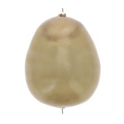 Perle goutte irrégulière en papier mâché effet métallisé 24x18 mm - Golden x1