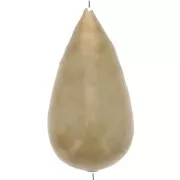 Perle poire en papier mâché effet métallisé 30x16 mm - Golden x1