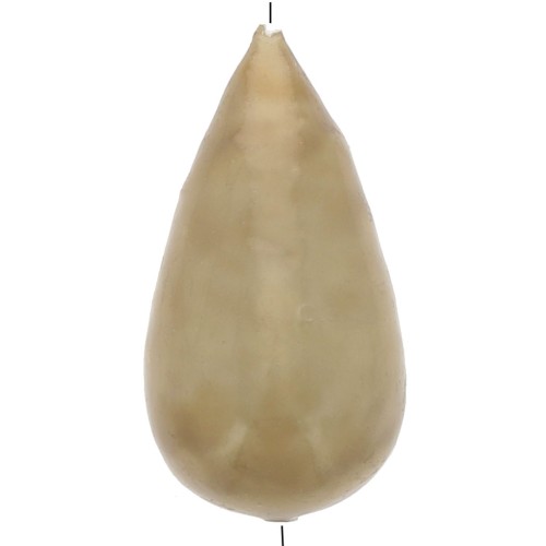 Perle poire en papier mâché effet métallisé 30x16 mm - Golden x1