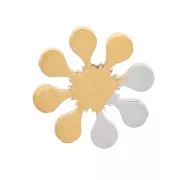 Éléments fleur à coller 6 mm - Acier inoxydable 316L Doré x4