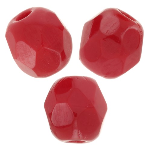 Facettes 4 mm Opaque Red x50