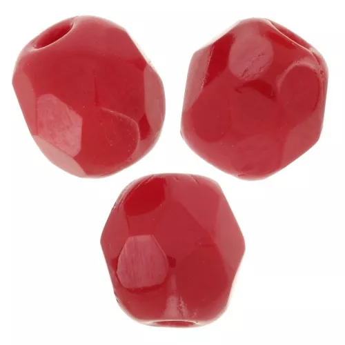 Facettes 4 mm Opaque Red x50