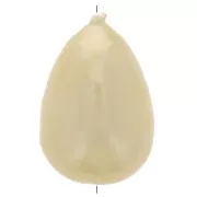 Perle poire en papier mâché effet métallisé 33x22 mm - Light gold x1