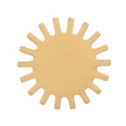 Éléments soleil à coller 6 mm - Acier inoxydable 316L Doré x4