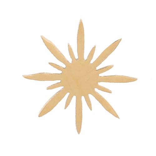 Éléments étoile du nord à coller 5 mm - Acier inoxydable 316L Doré x4