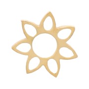 Éléments fleur évidée à coller 5 mm - Acier inoxydable 316L Doré x4|raw }}