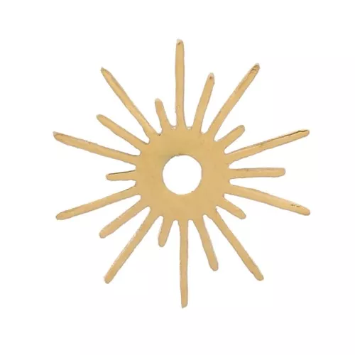 Éléments soleil à coller 6 mm Acier inoxydable 316L Doré x4