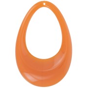 Pendentif goutte évidé en acrylique opaque 45x30 mm - Ambre x1