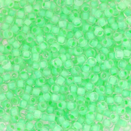 Rocaille Toho 11/0 TO11R975 - Crystal Neon Sea Foam Lined x8g