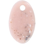 Pendentif ovale en acrylique translucide 32.5x20 mm - Nude granit x1|raw }}