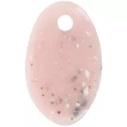 Pendentif ovale en acrylique translucide 32.5x20 mm - Nude granit x1
