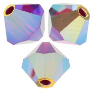 Perles toupies Preciosa - Rondelle Bead 5 mm - Siam AB 2X x12