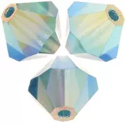 Perles toupies Preciosa - Rondelle Bead 5 mm - Indicolite AB 2X x12