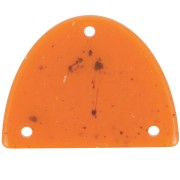 Pendentif chandelier demi-lune en acrylique 30x39.5 mm - Orange granit x1