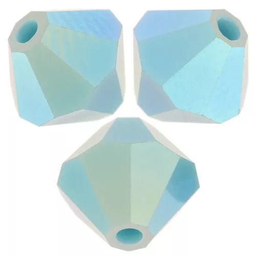 Perles toupies Preciosa - Rondelle Bead 5 mm - Turquoise AB 2X x12