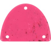 Pendentif chandelier demi-lune en acrylique 30x39.5 mm - Fuchsia tacheté x1