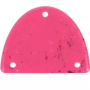 Pendentif chandelier demi-lune en acrylique 30x39.5 mm - Fuchsia tacheté x1