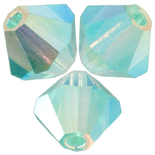 Perles toupies Preciosa - Rondelle Bead 5 mm - Caribbean Sea AB 2X x12