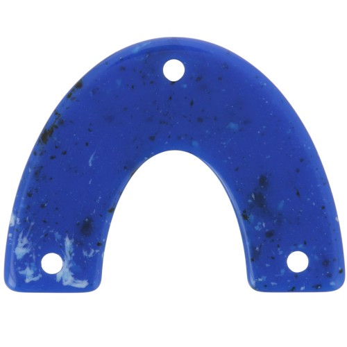 Intercalaire forme pont en acrylique 30x39.5 mm - Bleu foncé granit x1