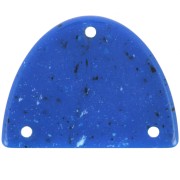 Pendentif chandelier demi-lune en acrylique 30x39.5 mm - Bleu foncé granit x1