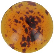 Cabochon rond en acrylique transparent 14 mm - Ambre tacheté x1|raw }}