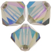 Perles toupies Preciosa - Rondelle Bead 5 mm - Black Diamond Glitter x12