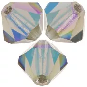 Perles toupies Preciosa - Rondelle Bead 5 mm - Black Diamond Glitter x12