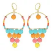 Sequins ronds résine époxy 16 mm Bleu électrique x6