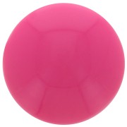 Cabochon rond en acrylique opaque 14 mm - Rose bonbon x1