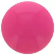 Cabochon rond en acrylique opaque 14 mm - Rose bonbon x1