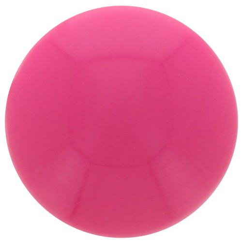 Cabochon rond en acrylique opaque 14 mm - Rose bonbon x1