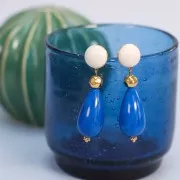 Cabochon rond en acrylique opaque 14 mm - Crème x1