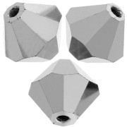 Perles toupies Preciosa - Rondelle Bead 5 mm - Jet Light Hematite Full x12