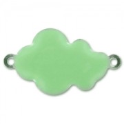 Intercalaires nuages résine époxy 26x15 mm Vert d'eau foncé x6
