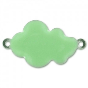 Intercalaires nuages résine époxy 26x15 mm Vert d'eau foncé x6