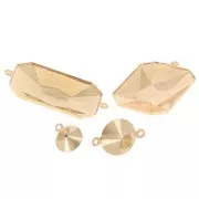 Serti intercalaire à coller pour cabochon PureCrystal 4627 27x18.5 mm - Doré x1