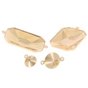 Serti pendentif à coller pour cabochon Rivoli PureCrystal 1122 8 mm - Doré x1