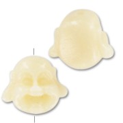 Tête de Bouddha 18 mm imitation Ivoire x1|raw }}