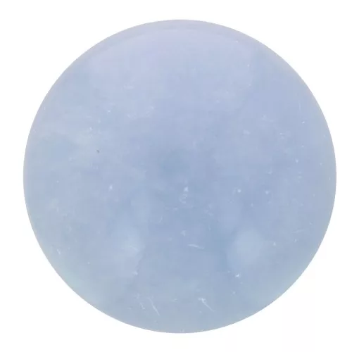 Cabochon rond 8 mm en pierre gemme - Anhydrite - Angélite x1