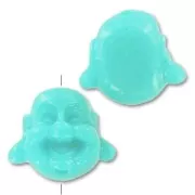 Tête de Bouddha 18 mm Aqua x1