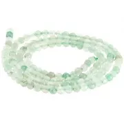 Perles rondes facettées 3 mm pierre gemme - Aventurine x39cm