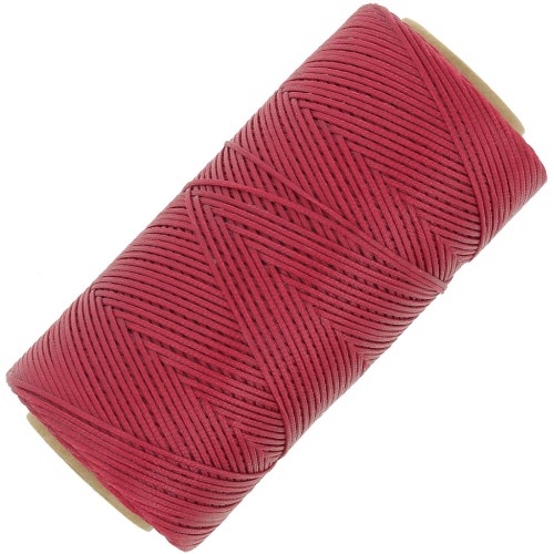 Bobine de fil plat ciré Linhasita pour macramé 1.4 mm - Dark Red (44) x167m