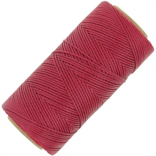 Bobine de fil plat ciré Linhasita pour macramé 1.4 mm - Dark Red (44) x167m