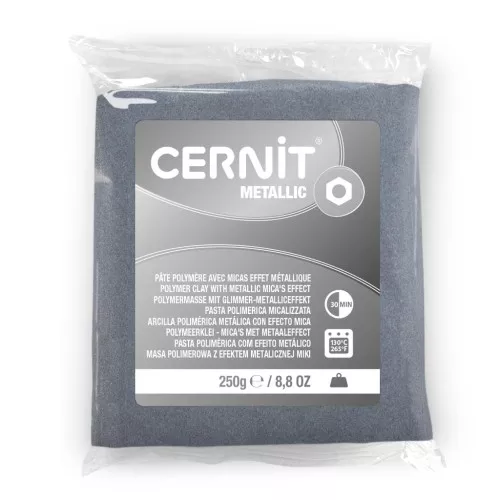 Pâte Cernit Metallic Argent 250gr (n°080) x1