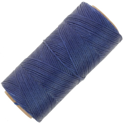 Bobine de fil plat ciré Linhasita pour macramé 1.4 mm - Navy Blue (70) x167m