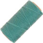 Bobine de fil plat ciré Linhasita pour macramé 1.4 mm - Green Turquoise (224) x167m